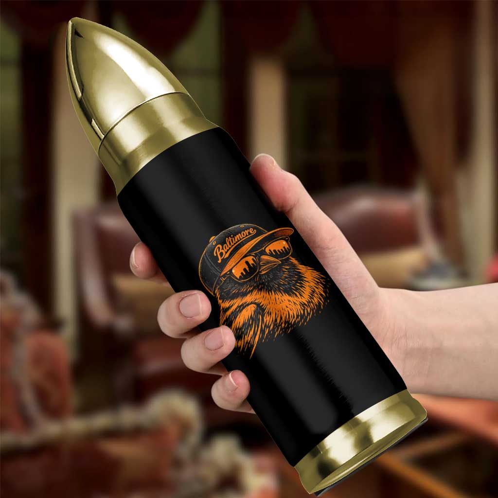 Retro Baltimore Bullet Tumbler City Pride Oriole With Sunglasses