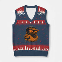 Retro Baltimore V-Neck Knit Sweater Vest City Pride Oriole With Sunglasses