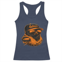 Retro Baltimore Racerback Tank Top City Pride Oriole With Sunglasses
