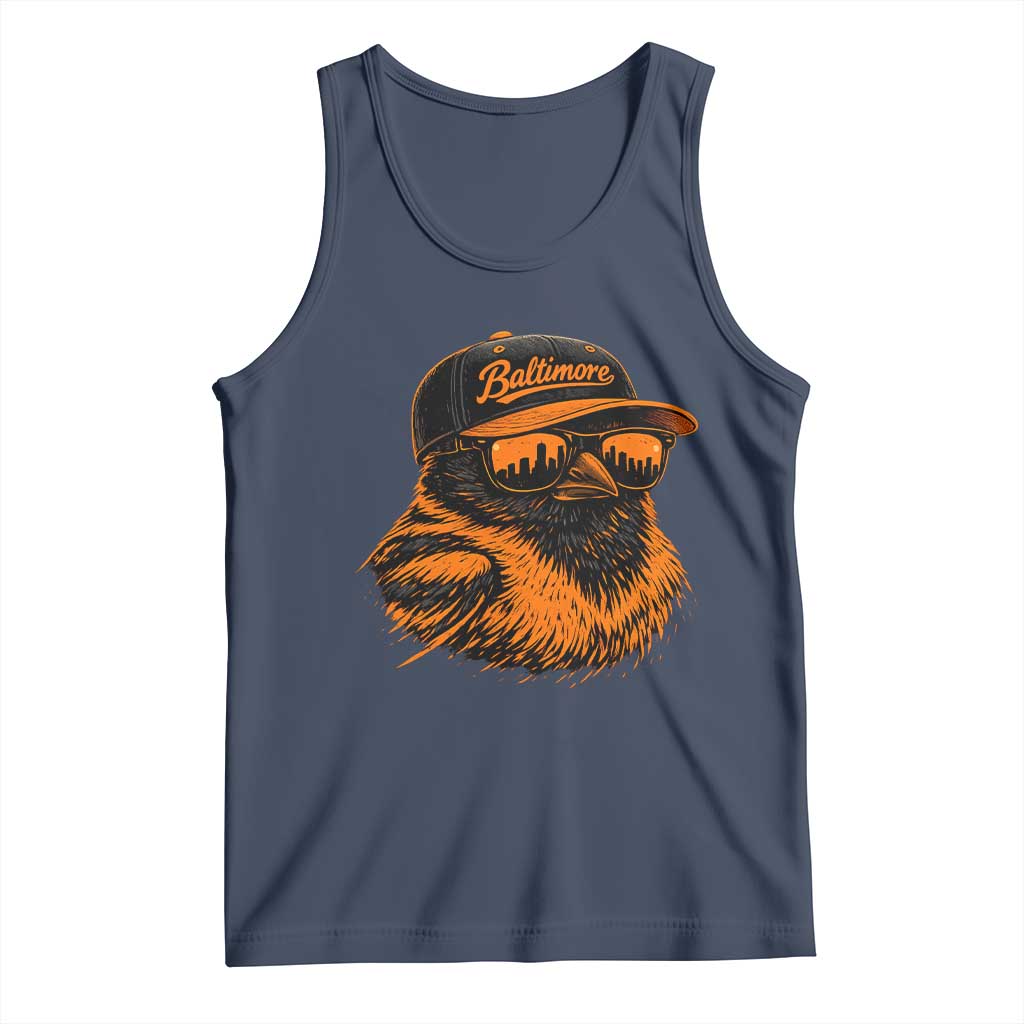 Retro Baltimore Tank Top City Pride Oriole With Sunglasses