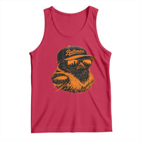 Retro Baltimore Tank Top City Pride Oriole With Sunglasses