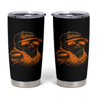 Retro Baltimore Tumbler Cup City Pride Oriole With Sunglasses
