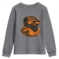 Retro Baltimore Youth Sweatshirt City Pride Oriole With Sunglasses