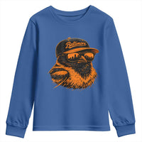 Retro Baltimore Youth Sweatshirt City Pride Oriole With Sunglasses