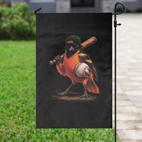Oriole Baseball Player Garden Flag Retro Funny Bird Mascot Baseball Fans