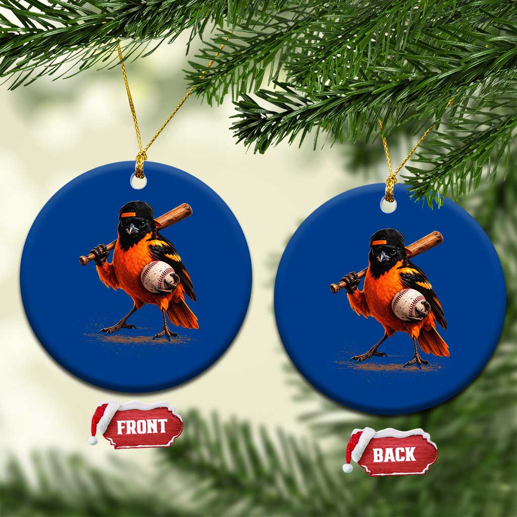 Oriole Baseball Player Ceramic Ornament Retro Funny Bird Mascot Baseball Fans