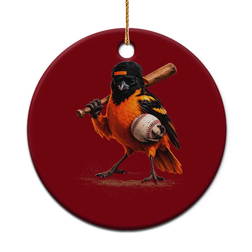 Oriole Baseball Player Ceramic Ornament Retro Funny Bird Mascot Baseball Fans