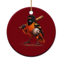 Oriole Baseball Player Ceramic Ornament Retro Funny Bird Mascot Baseball Fans