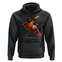 Oriole Baseball Player Hoodie Retro Funny Bird Mascot Baseball Fans