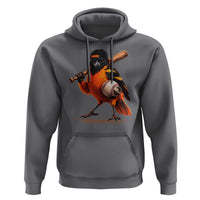 Oriole Baseball Player Hoodie Retro Funny Bird Mascot Baseball Fans