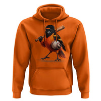 Oriole Baseball Player Hoodie Retro Funny Bird Mascot Baseball Fans