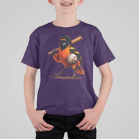 Oriole Baseball Player T Shirt For Kid Retro Funny Bird Mascot Baseball Fans