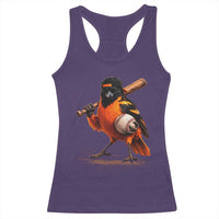 Oriole Baseball Player Racerback Tank Top Retro Funny Bird Mascot Baseball Fans