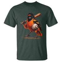 Oriole Baseball Player T Shirt Retro Funny Bird Mascot Baseball Fans
