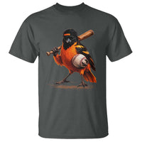 Oriole Baseball Player T Shirt Retro Funny Bird Mascot Baseball Fans