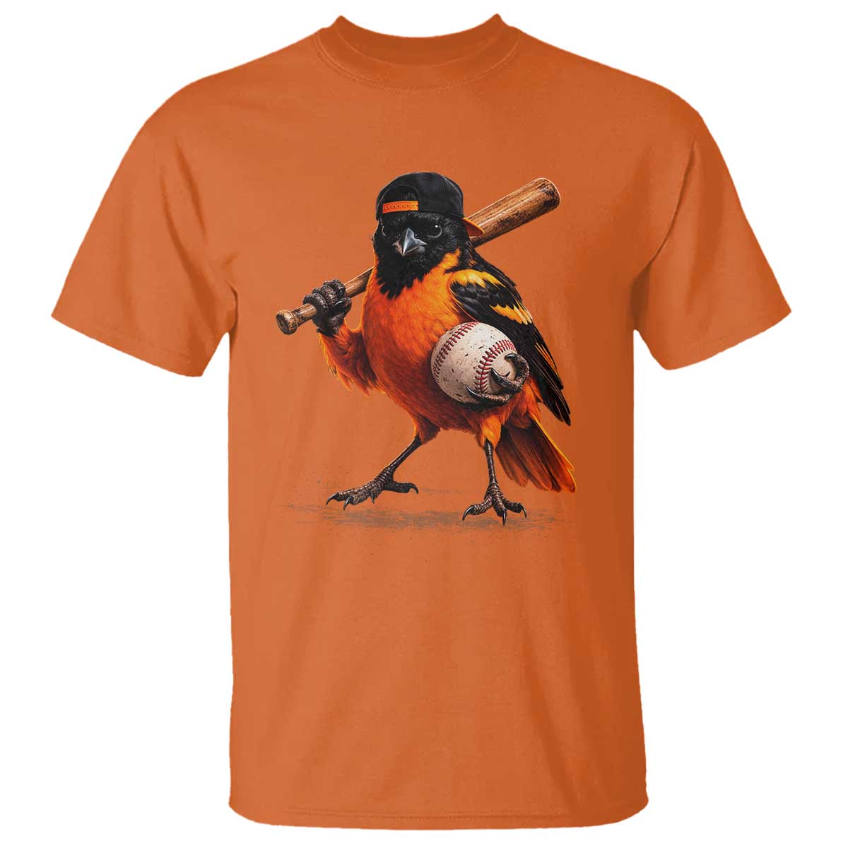 Oriole Baseball Player T Shirt Retro Funny Bird Mascot Baseball Fans