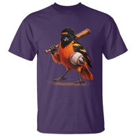 Oriole Baseball Player T Shirt Retro Funny Bird Mascot Baseball Fans