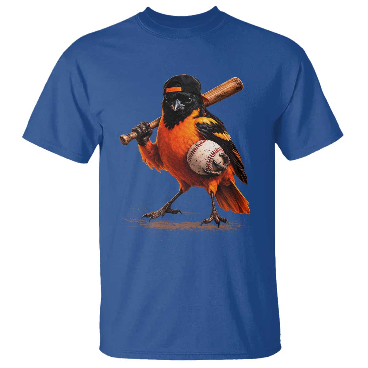 Oriole Baseball Player T Shirt Retro Funny Bird Mascot Baseball Fans