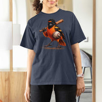 Oriole Baseball Player T Shirt For Women Retro Funny Bird Mascot Baseball Fans