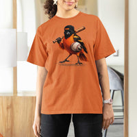Oriole Baseball Player T Shirt For Women Retro Funny Bird Mascot Baseball Fans