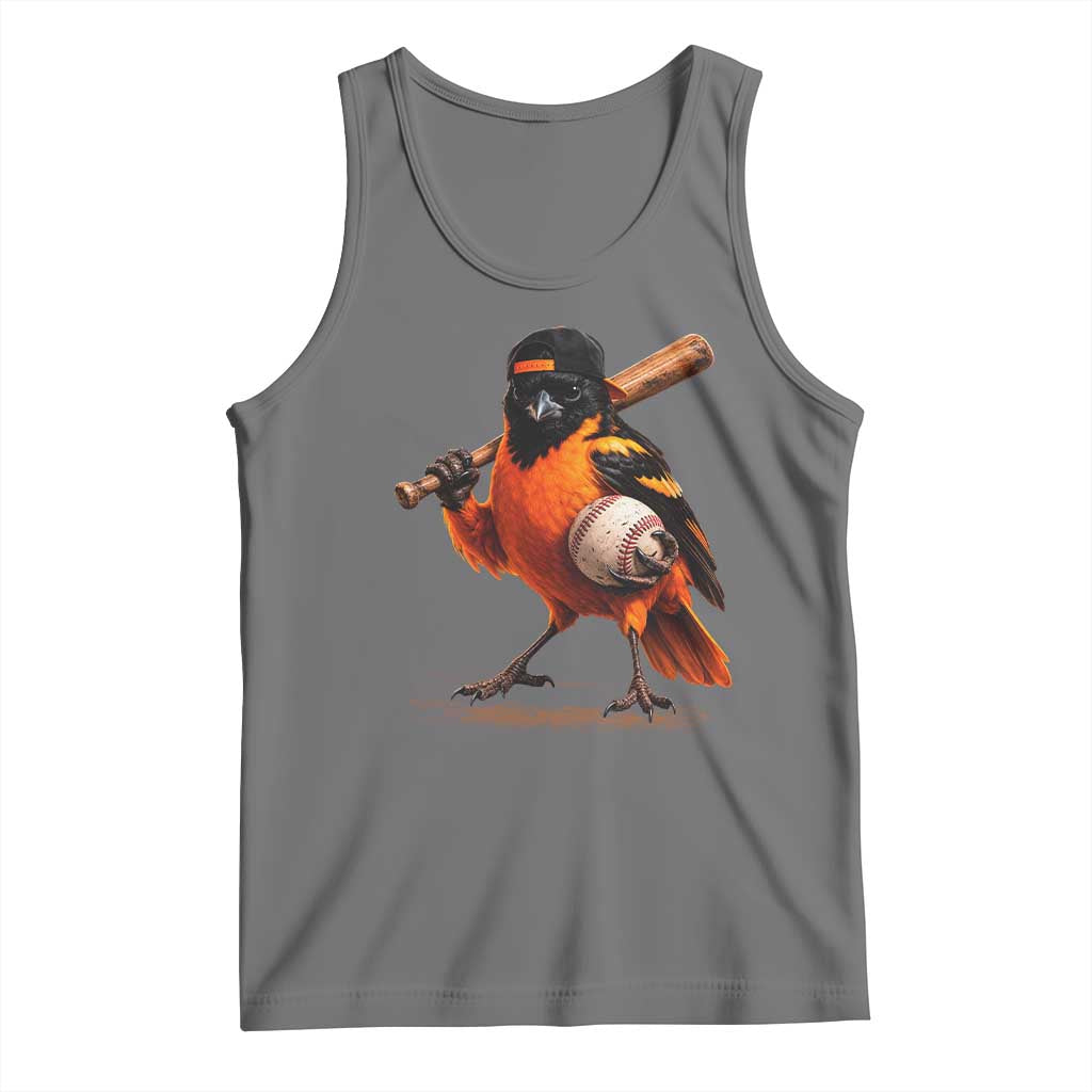 Oriole Baseball Player Tank Top Retro Funny Bird Mascot Baseball Fans