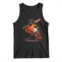 Oriole Baseball Player Tank Top Retro Funny Bird Mascot Baseball Fans