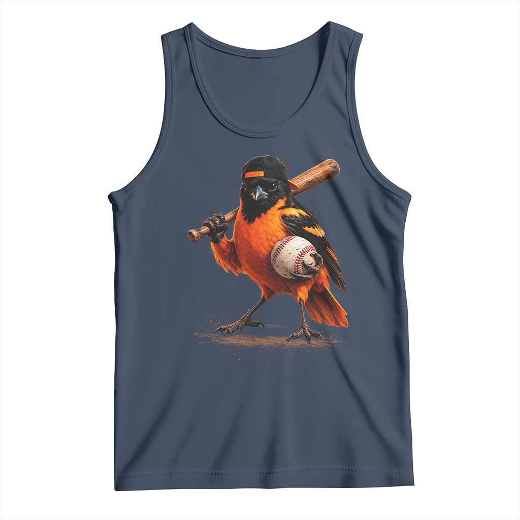 Oriole Baseball Player Tank Top Retro Funny Bird Mascot Baseball Fans