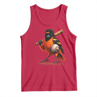Oriole Baseball Player Tank Top Retro Funny Bird Mascot Baseball Fans