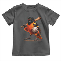 Oriole Baseball Player Toddler T Shirt Retro Funny Bird Mascot Baseball Fans