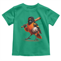 Oriole Baseball Player Toddler T Shirt Retro Funny Bird Mascot Baseball Fans