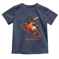 Oriole Baseball Player Toddler T Shirt Retro Funny Bird Mascot Baseball Fans