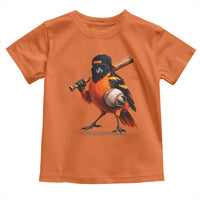 Oriole Baseball Player Toddler T Shirt Retro Funny Bird Mascot Baseball Fans
