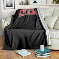 Retro Chicago Throw Blanket Vintage Chicago Throwback Athletic Sports Style 80s 90s