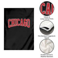 Retro Chicago Garden Flag Vintage Chicago Throwback Athletic Sports Style 80s 90s