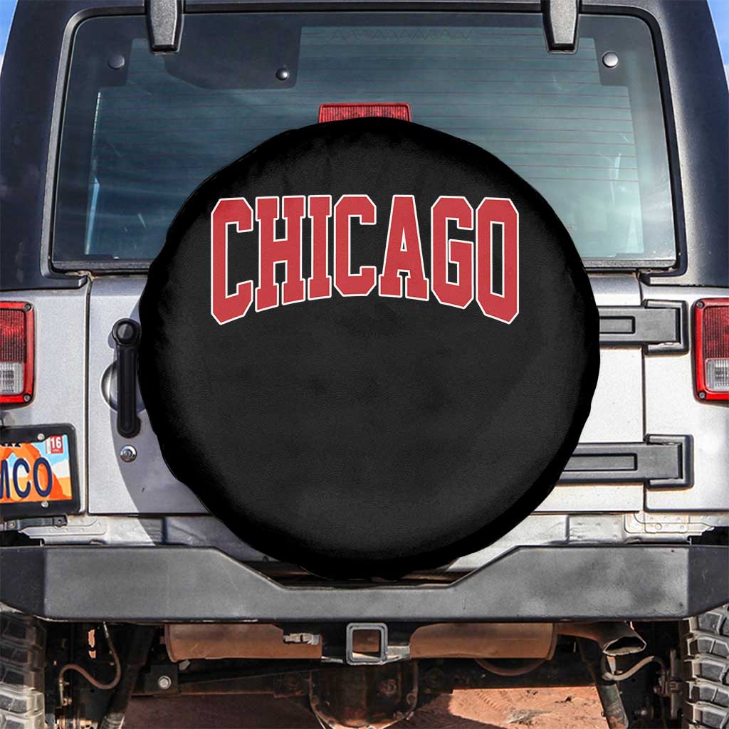 Retro Chicago Spare Tire Cover Vintage Chicago Throwback Athletic Sports Style 80s 90s