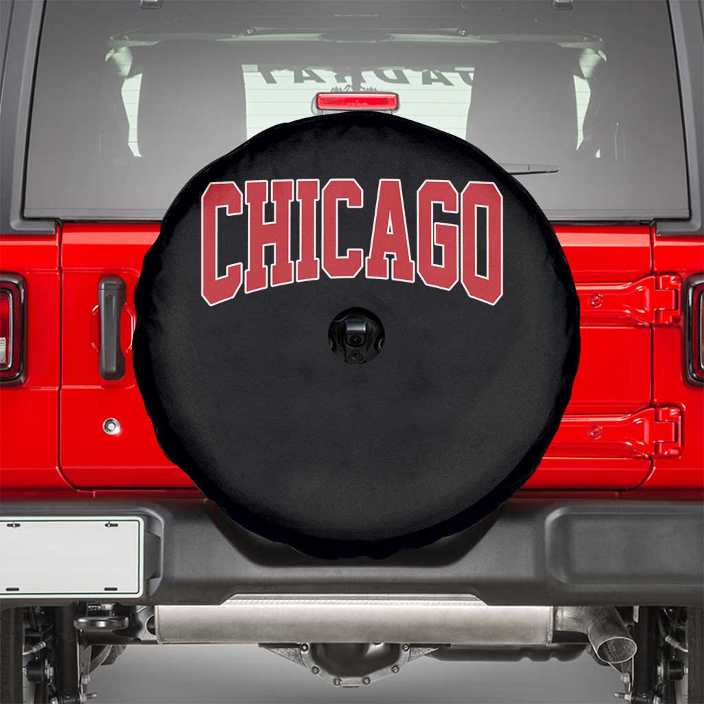 Retro Chicago Spare Tire Cover Vintage Chicago Throwback Athletic Sports Style 80s 90s