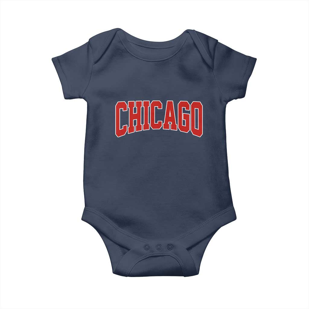 Retro Chicago Baby Onesie Vintage Chicago Throwback Athletic Sports Style 80s 90s