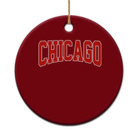 Retro Chicago Ceramic Ornament Vintage Chicago Throwback Athletic Sports Style 80s 90s