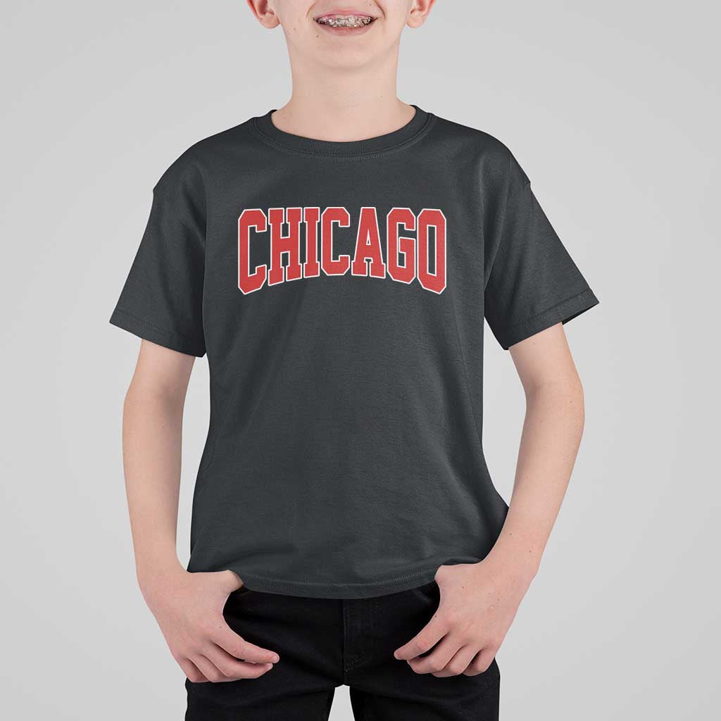 Retro Chicago T Shirt For Kid Vintage Chicago Throwback Athletic Sports Style 80s 90s