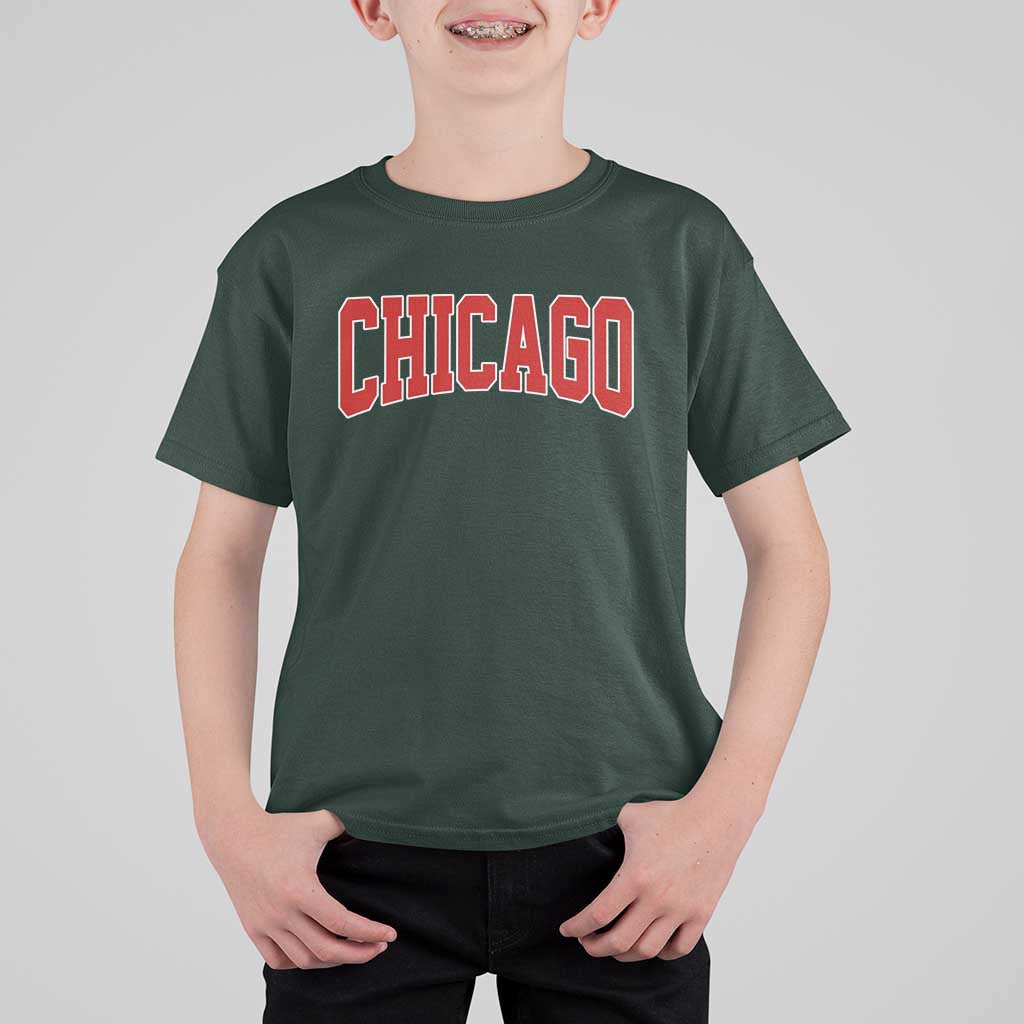 Retro Chicago T Shirt For Kid Vintage Chicago Throwback Athletic Sports Style 80s 90s