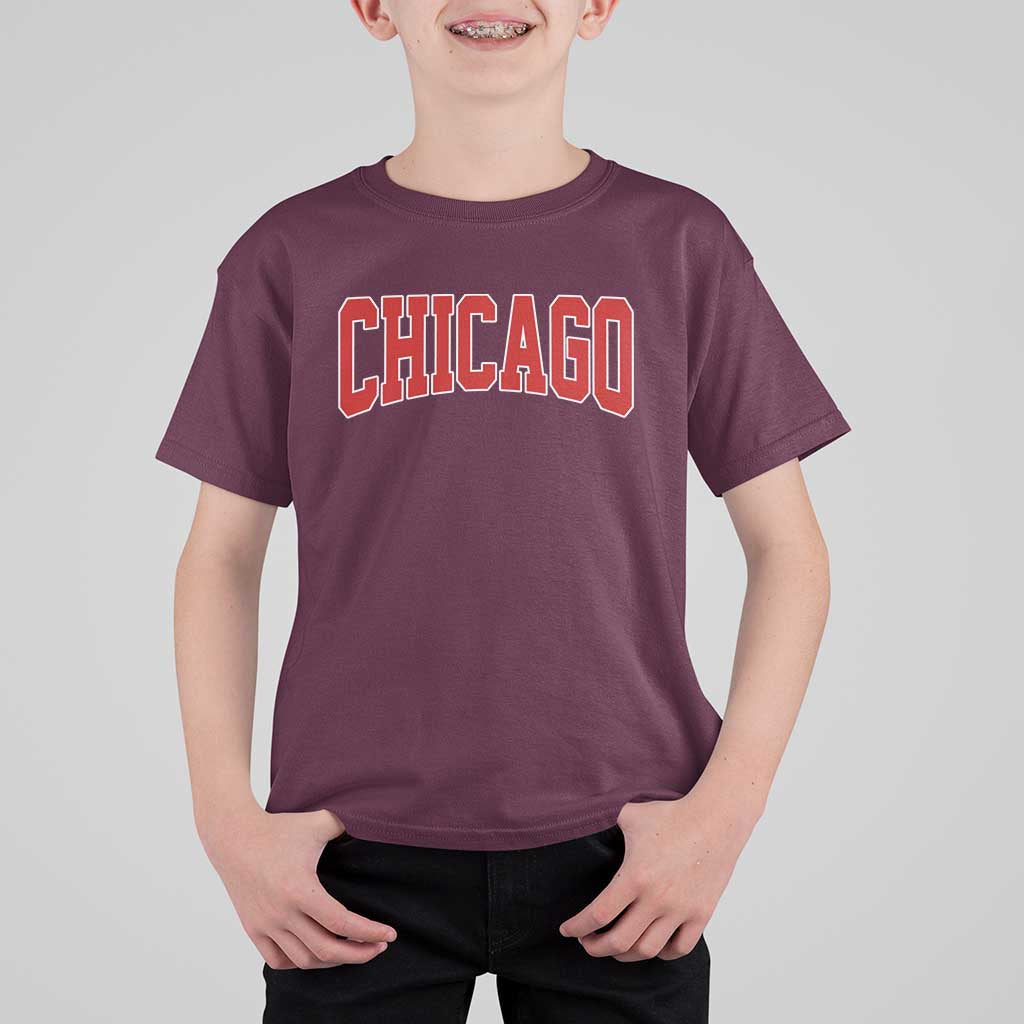 Retro Chicago T Shirt For Kid Vintage Chicago Throwback Athletic Sports Style 80s 90s