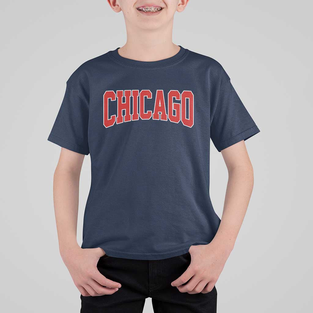 Retro Chicago T Shirt For Kid Vintage Chicago Throwback Athletic Sports Style 80s 90s