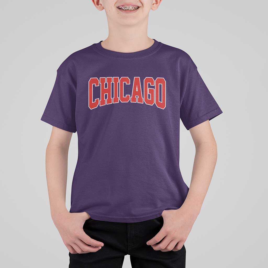 Retro Chicago T Shirt For Kid Vintage Chicago Throwback Athletic Sports Style 80s 90s