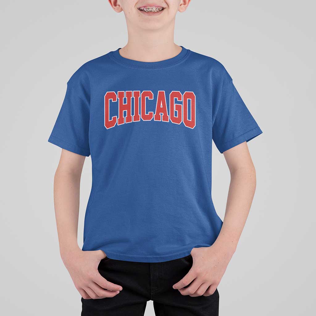 Retro Chicago T Shirt For Kid Vintage Chicago Throwback Athletic Sports Style 80s 90s