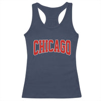 Retro Chicago Racerback Tank Top Vintage Chicago Throwback Athletic Sports Style 80s 90s