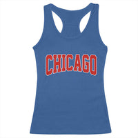 Retro Chicago Racerback Tank Top Vintage Chicago Throwback Athletic Sports Style 80s 90s