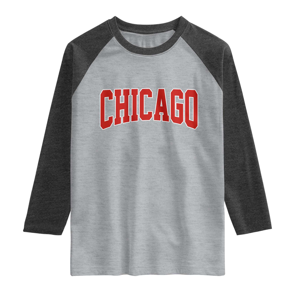 Retro Chicago Raglan Shirt Vintage Chicago Throwback Athletic Sports Style 80s 90s