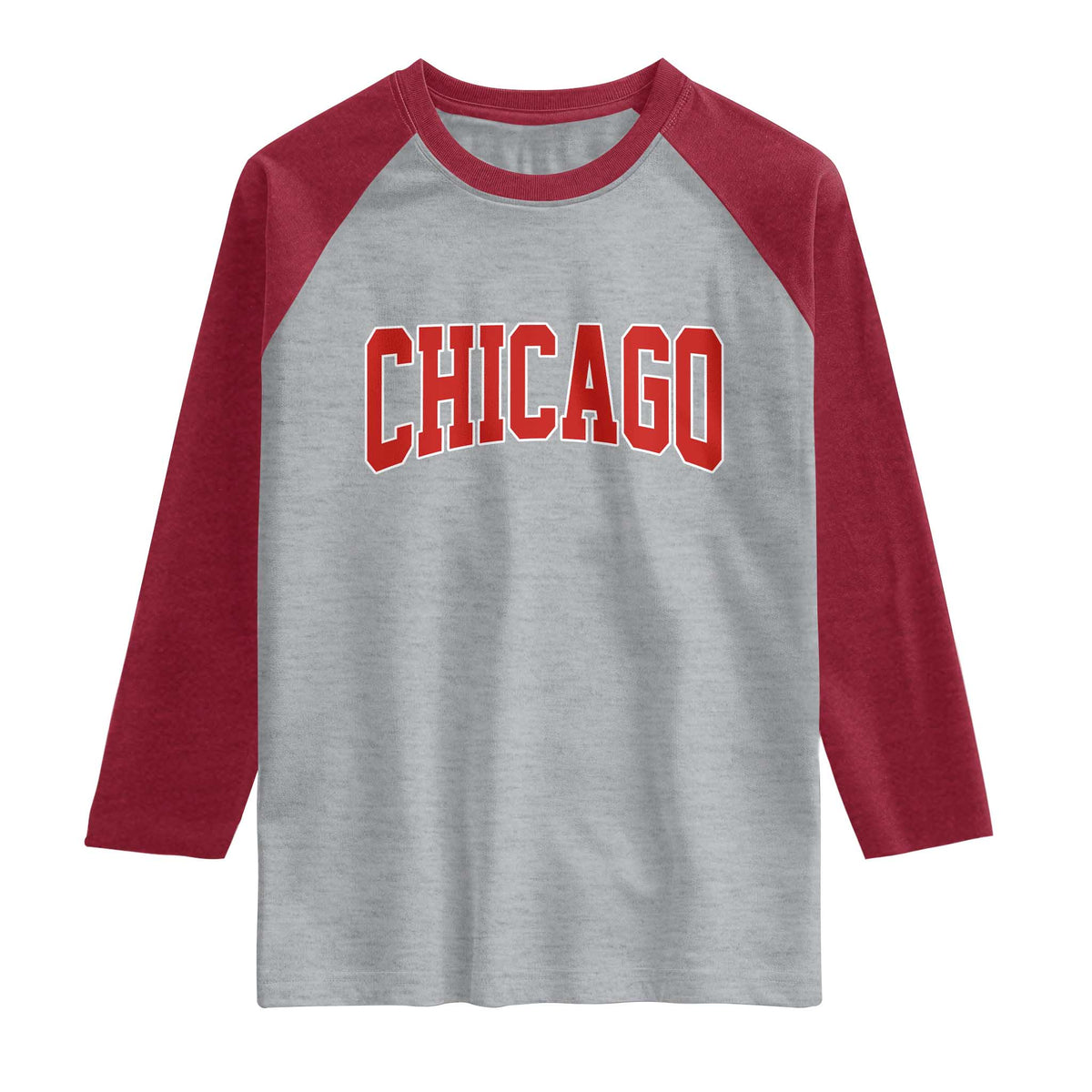 Retro Chicago Raglan Shirt Vintage Chicago Throwback Athletic Sports Style 80s 90s