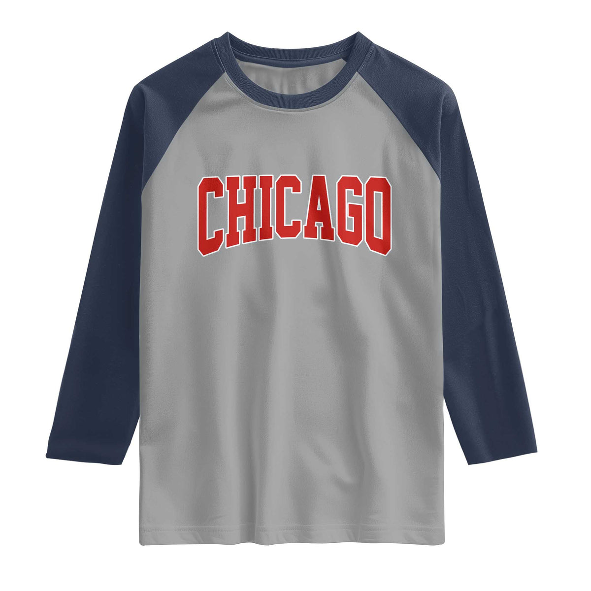 Retro Chicago Raglan Shirt Vintage Chicago Throwback Athletic Sports Style 80s 90s
