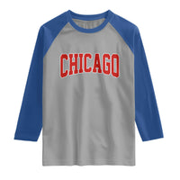 Retro Chicago Raglan Shirt Vintage Chicago Throwback Athletic Sports Style 80s 90s